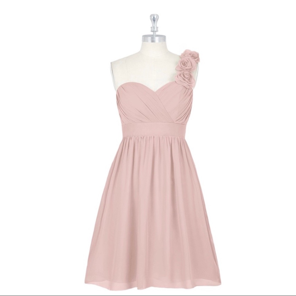 Azazie Alyssa Bridesmaid Dress Sz 2 Blushing Pink